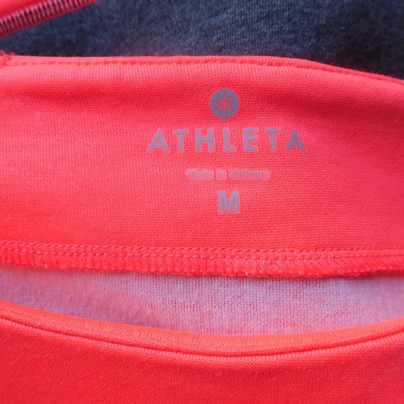 Athleta Fuse Cosmic Orange Pullover Neoprene Top Gray Longleseve Sweatshirt Top - Picture 11 of 12